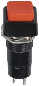 GENERIC COMPONENT SUPPLIER RED PUSHBUTTON MOMENTARY SPST SWITCH - EASY PUSH-ON CONTROL