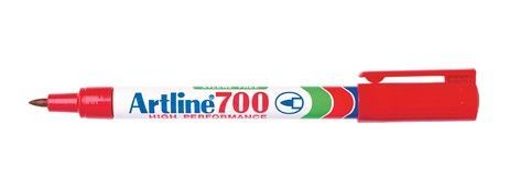 UNSPECIFIED MANUFACTURER RED PERMANENT MARKER - FINE LINE ALUMINIUM BARREL