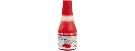 UNSPECIFIED MANUFACTURER WATER-BASED RED INK FOR FOAM/FELT PADS - 25ML BOTTLE