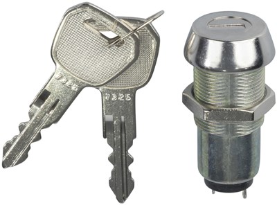 UNSPECIFIED MANUFACTURER 2A 250V SOLID BARREL KEY SWITCH WITH 2 KEYS