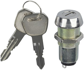 GENERIC/COMPONENT SUPPLIER 2A/250V SOLID BARREL KEY SWITCH WITH 2 KEYS