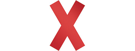 UNSPECIFIED MANUFACTURER REMOVABLE CROSS STICKERS FOR SOCIAL DISTANCING - RED (PACK 5)