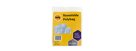 GENERIC/SUPPLIER BRAND RESEALABLE POLY BAGS FOR STORAGE & ORGANISATION - VARIOUS SIZES