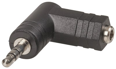GENERIC/UNSPECIFIED MANUFACTURER RIGHT ANGLE 3.5MM STEREO ADAPTOR: SOCKET TO PLUG