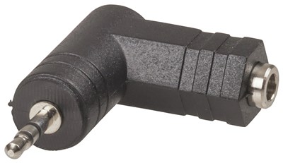 RIGHT ANGLE 3.5MM TO 2.5MM STEREO AUDIO ADAPTER PLUG