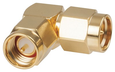 GENERIC RF COMPONENTS RIGHT ANGLE SMA PLUG TO PLUG RF ADAPTER FOR CLEAN INSTALLS