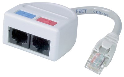 UNSPECIFIED MANUFACTURER RJ45 CAT 5 UTP SPLITTER: DUAL NETWORK CONNECTION