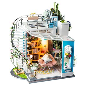 ROKR DORA'S LOFT DIY MINIATURE HOUSE KIT FOR HOBBYISTS