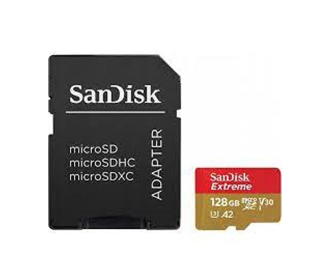 SANDISK 128GB EXTREME MICROSD CARD FOR 4K VIDEO