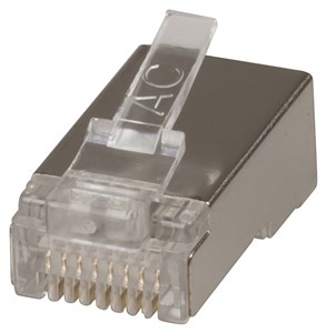 UNSPECIFIED MANUFACTURER (ASSUMING GENERIC/STANDARD COMPONENT) SCREENED RJ45 PLUGS FOR STRANDED CABLE (10 PACK)