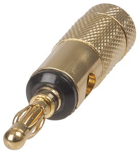 UNSPECIFIED MANUFACTURER HEAVY DUTY BLACK GOLD BANANA PLUGS FOR SPEAKER CABLE