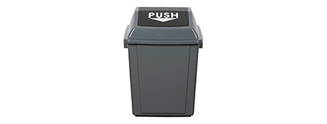 UNSPECIFIED MANUFACTURER GREY BULLET LID BIN FOR HOME & OFFICE WASTE MANAGEMENT
