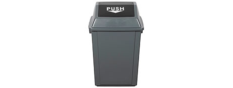 UNSPECIFIED MANUFACTURER GREY BULLET LID BIN WITH SPRING LOADED ACTION - LOCAL STOCK