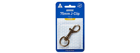 KEVRON DURABLE J CLIPS FOR KEYCHAINS & BACKPACKS - ASSORTED