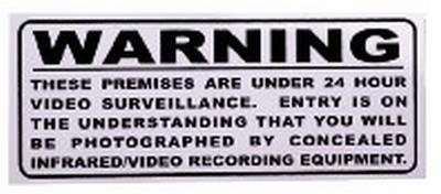 UNSPECIFIED MANUFACTURER SILVER SURFACE WARNING STICKER - 80X40MM MULTI-SURFACE DECAL