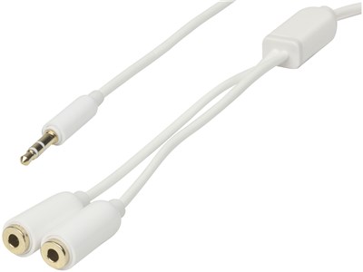 GENERIC/UNSPECIFIED SLIM 3.5MM STEREO SPLITTER CABLE FOR SMARTPHONES - 0.2M
