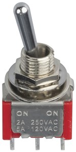 GENERIC/COMPONENT MANUFACTURER SPDT MINIATURE TOGGLE SWITCH WITH SOLDER TAG FOR PROJECTS