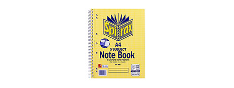 SPIRAX 5 SUBJECT A4 NOTEBOOK WITH STUDY APP COMPATIBILITY