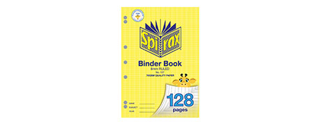 SPIRAX A4 128 PAGE STAPLED EXERCISE BOOK - QUALITY PAPER