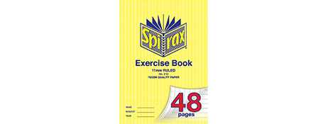 SPIRAX A4 48 PAGE EXERCISE BOOK - PREMIUM QUALITY PAPER