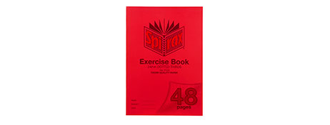 SPIRAX A4 48 PAGE RULED EXERCISE BOOK WITH RED MARGIN