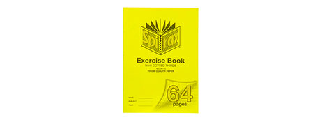 SPIRAX A4 64 PAGE EXERCISE BOOK - 9MM RULED, RED MARGIN