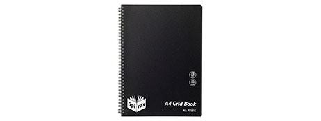 SPIRAX A4 200 PAGE 5MM GRID TWIN WIRE EXERCISE BOOK