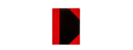 SPIRAX BLACK & RED HARD COVER NOTEBOOKS - A5 RULED PAGES