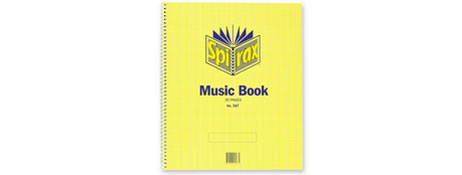 SPIRAX MUSIC RULED SPIRAL BOOK 15 PAGES 297X248MM
