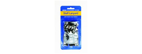 UNSPECIFIED MANUFACTURER PRINTED STAFF ID CARD HOLDERS & LANYARDS (PACK OF 5)