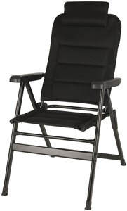 UNSPECIFIED MANUFACTURER HEAVY DUTY BLACK FOLDING RECLINER CHAIR - 120KG SUPPORT