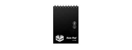 UNSPECIFIED MANUFACTURER POCKET NOTEBOOK 96 PAGES BLACK TWIN WIRE BOUND FOR NOTES
