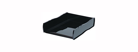 ESSELTE NOUVEAU BLACK POLYSTYRENE DESK STORAGE TRAY - HOME & OFFICE