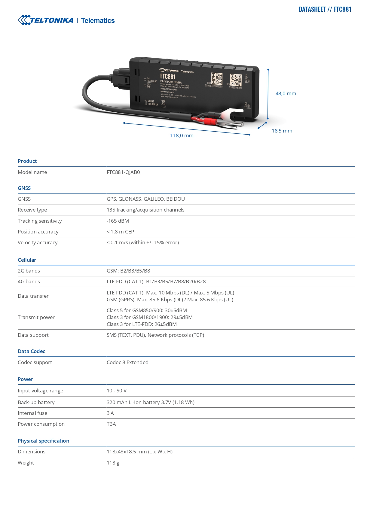 TELTONIKA HIGH-GAIN 4G LTE EXTERNAL ANTENNA FOR ROUTERS