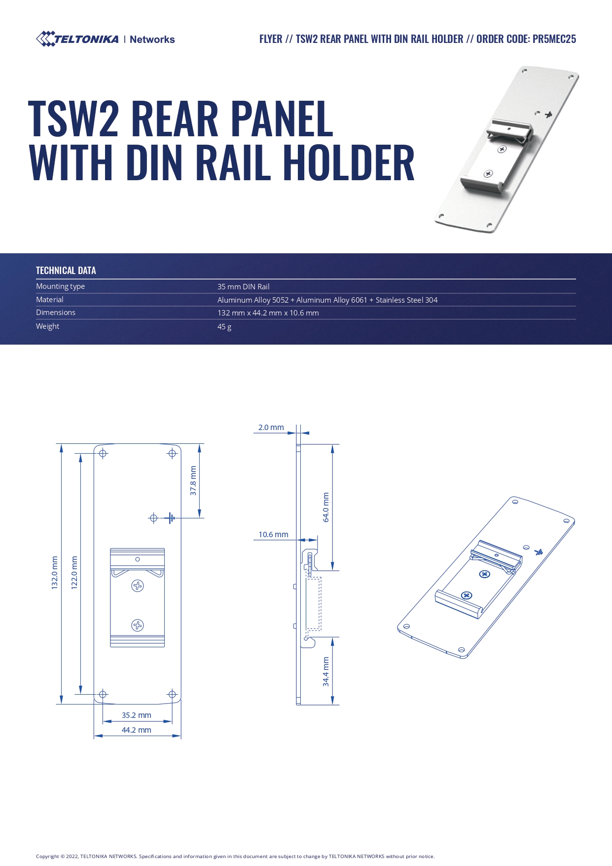 TELTONIKA 5-PORT INDUSTRIAL ETHERNET SWITCH - RELIABLE CONNECTIVITY