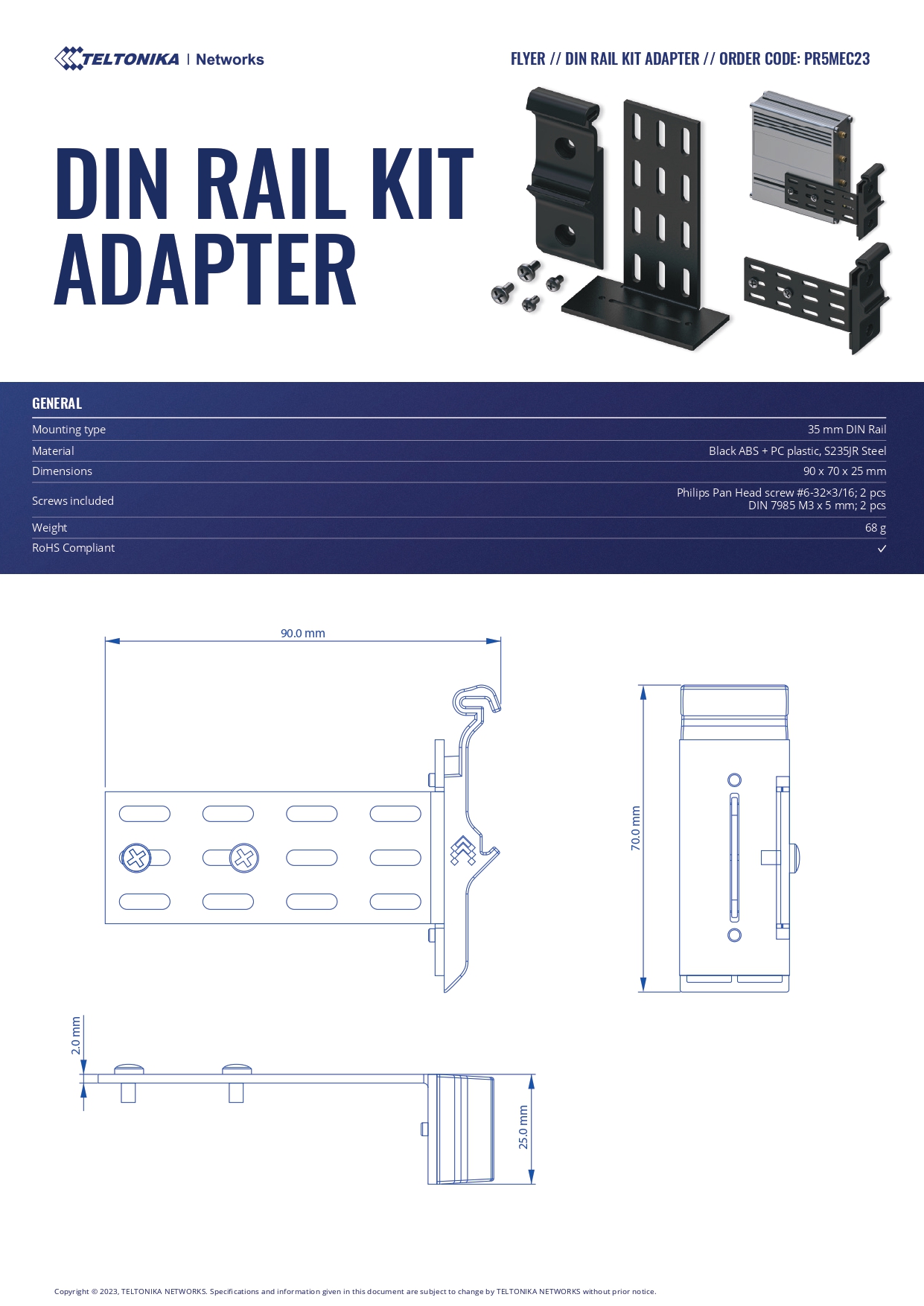TELTONIKA PR5MEC23 5G/LTE MOBILE BROADBAND ROUTER