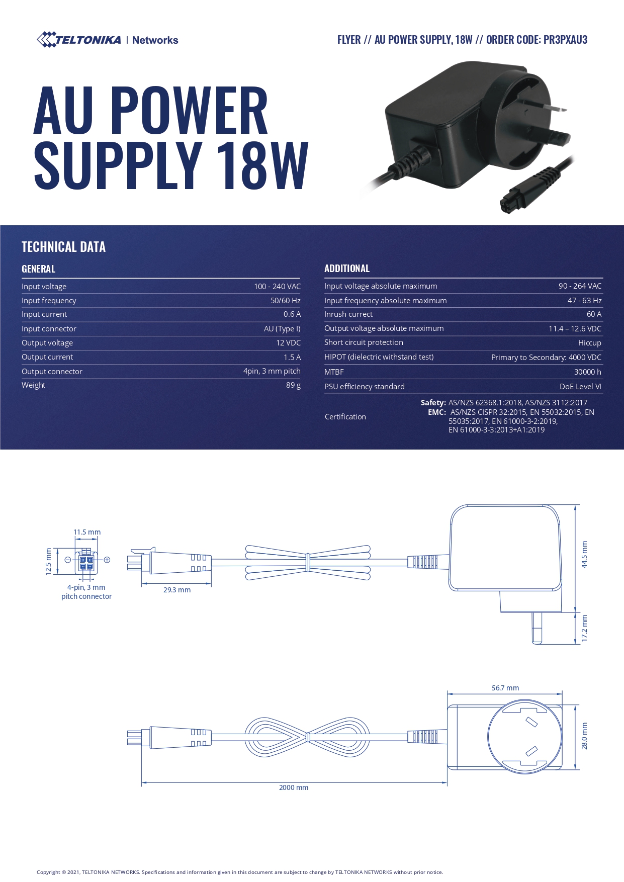 TELTONIKA PR3PXAU3 INDUSTRIAL CELLULAR ROUTER FOR RELIABLE CONNECTIVITY