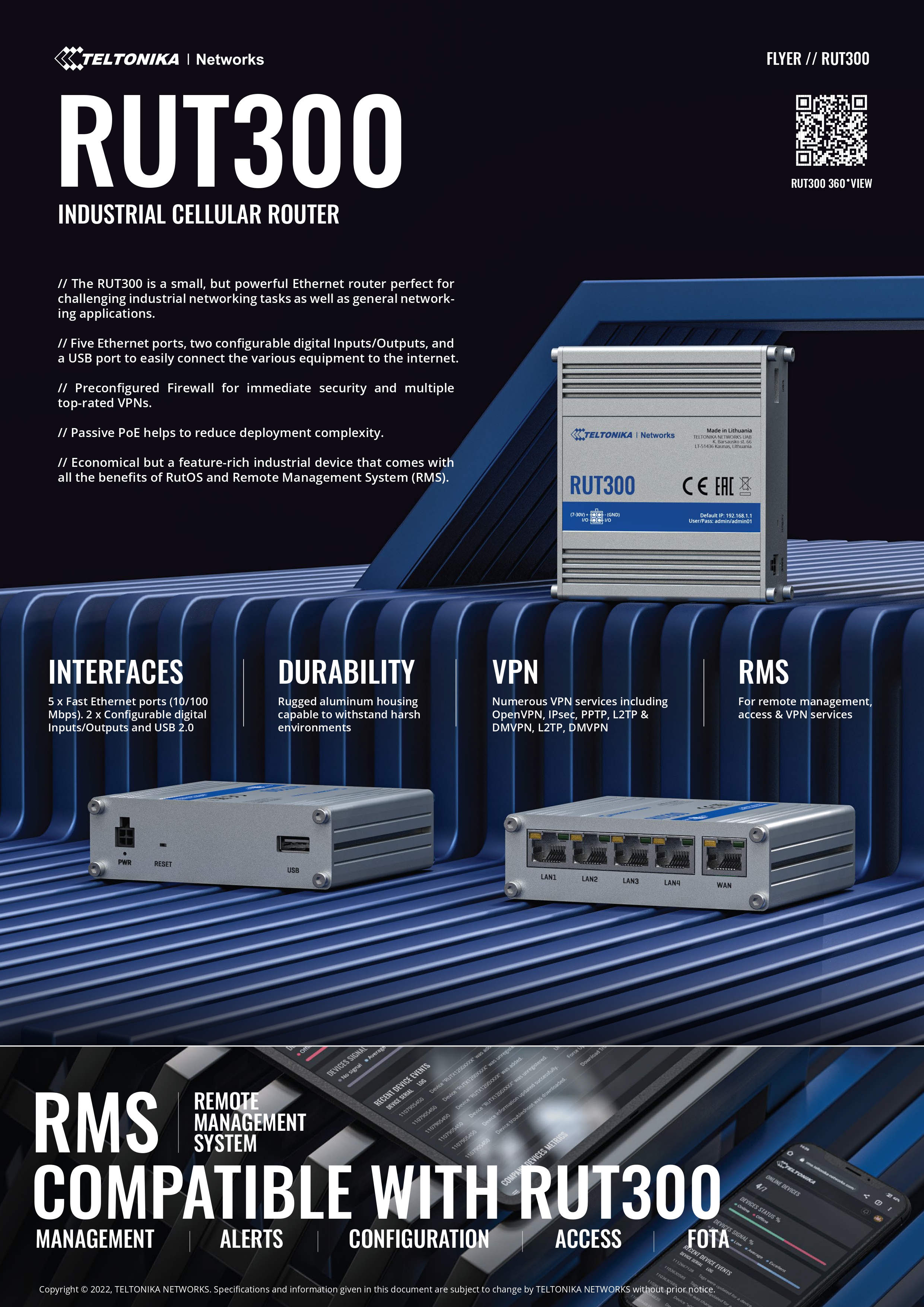 TELTONIKA RUT300 ROUTER FOR RELIABLE CONNECTIVITY