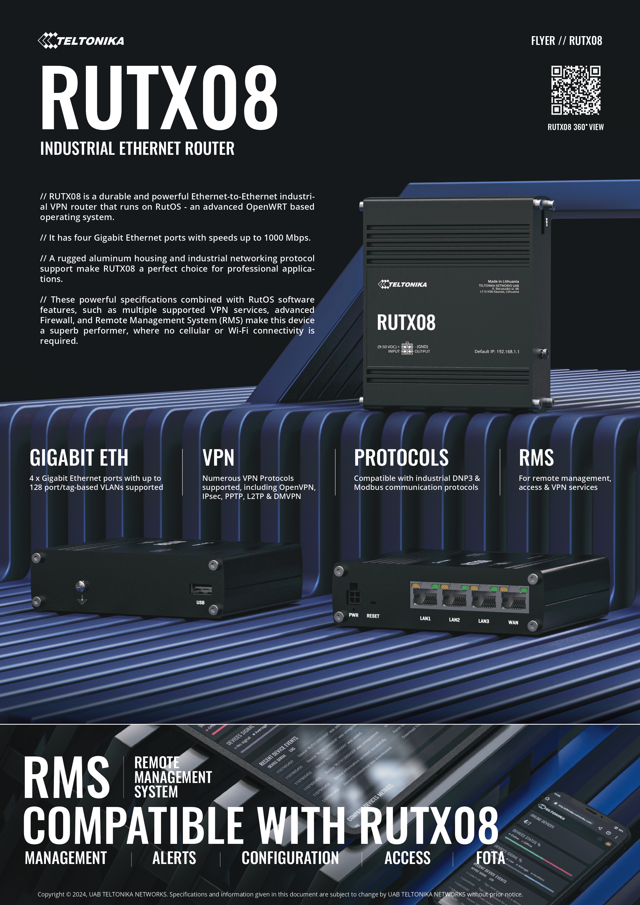 TELTONIKA RUTX08 4G LTE ROUTER FOR RELIABLE CONNECTIVITY
