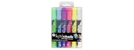 TEXTA LIQUID CHALK WET WIPE MARKERS - ASSORTED COLOURS