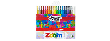 TEXTA ZOOM TWIST CRAYONS - BRIGHT, EASY-TWIST COLOURING FOR KIDS
