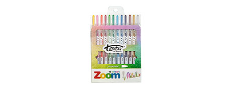 TEXTA MESS-FREE ZOOM TWIST CRAYONS FOR EASY COLOURING FUN