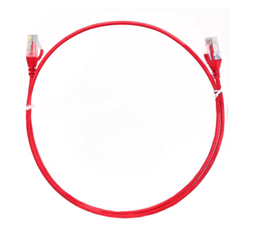 8WARE 10M THIN RED CAT6 ETHERNET CABLE - FAST LOCAL NETWORK