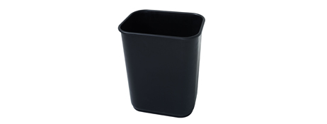 UNBRANDED/GENERIC DURABLE 39L BLACK RECTANGULAR WASTE BIN FOR OFFICE & WAREHOUSE