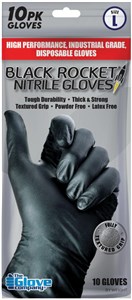 BLACK ROCKET NITRILE GLOVES - TOUGH & VALUE PACK