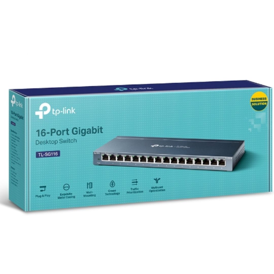TP-LINK 16-PORT GIGABIT ETHERNET SWITCH FOR FAST NETWORKING