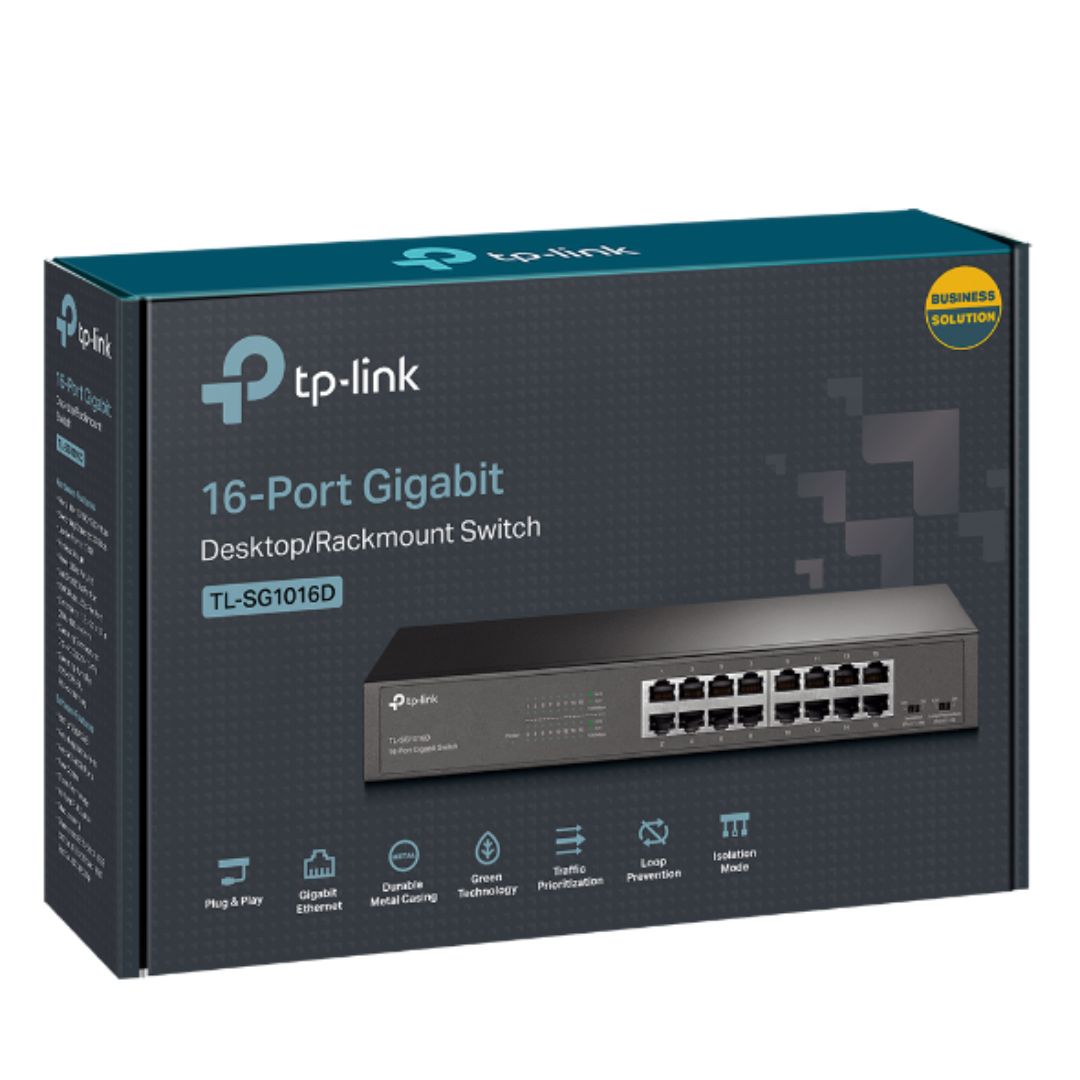 TP-LINK 16-PORT GIGABIT DESKTOP/RACKMOUNT SWITCH