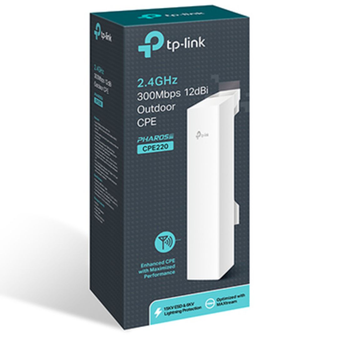 TP-LINK CPE220 2.4GHZ OUTDOOR CPE FOR RELIABLE LONG-RANGE WI-FI