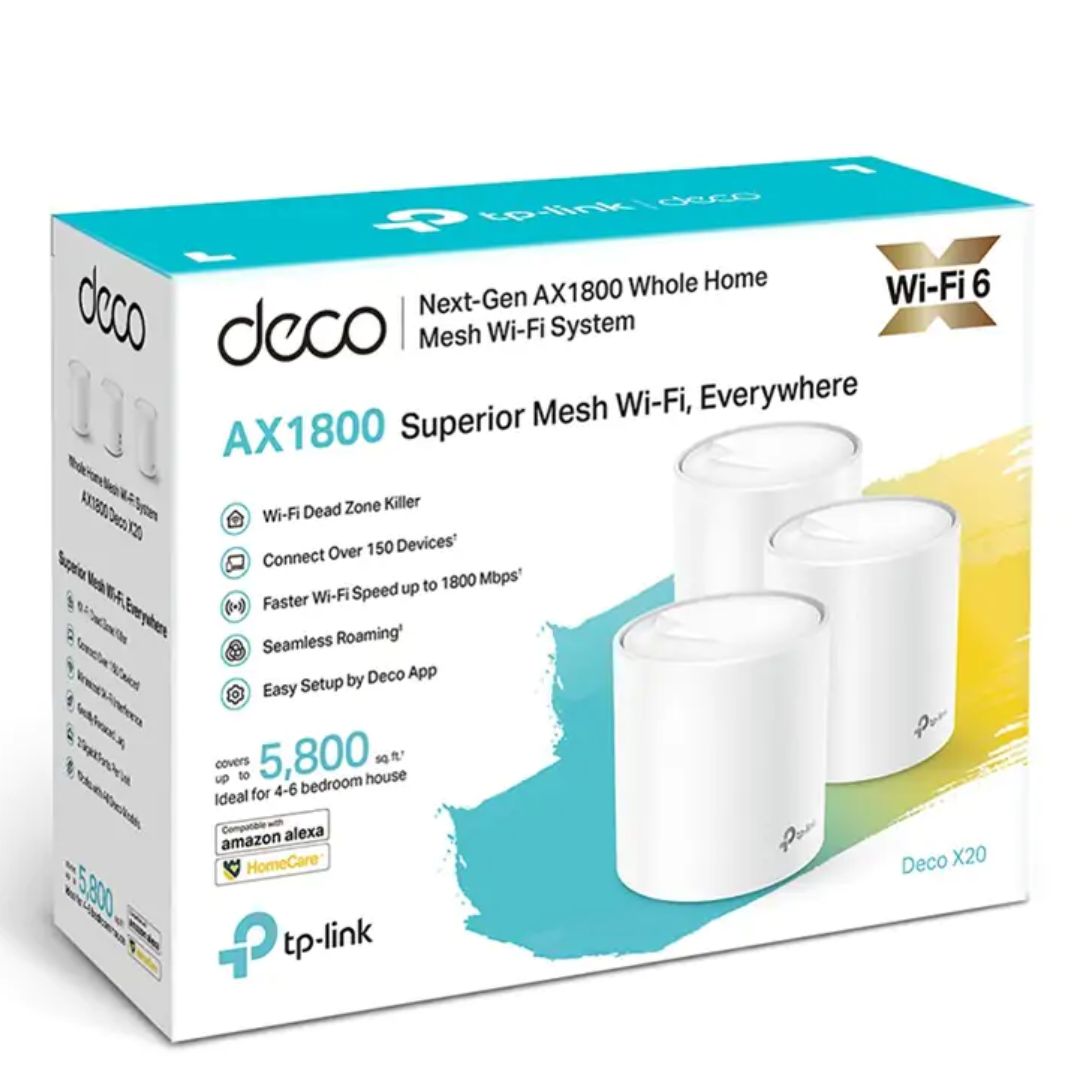 TP-LINK DECO X20 WHOLE HOME MESH WI-FI 6 (3-PACK)