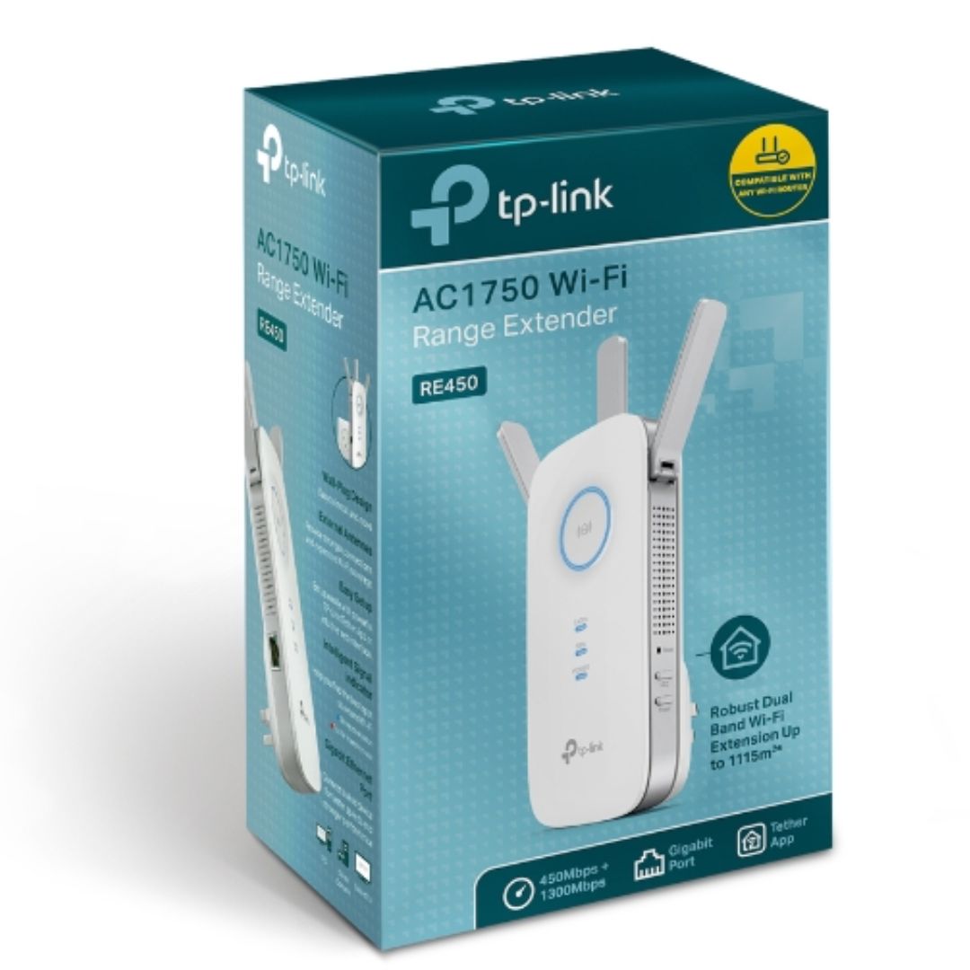 TP-LINK RE450 WI-FI RANGE EXTENDER FOR BETTER COVERAGE